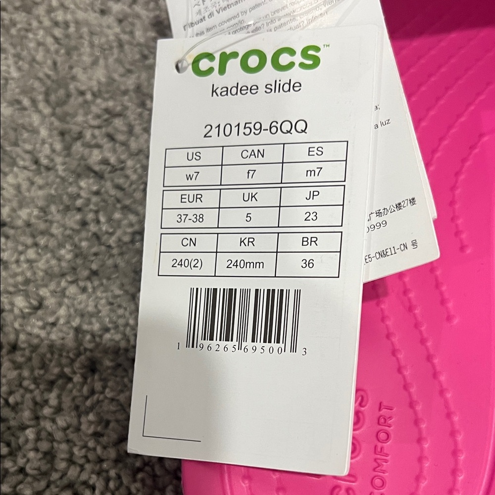 CROCS Kandee Slide- Pink Women's Sandals size 7 - Picture 5 of 15